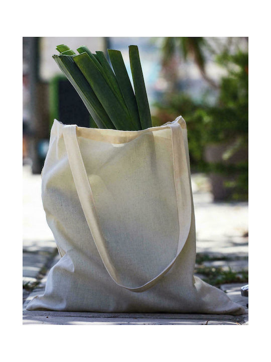 Jassz 3842-LH Βαμβακερή Τσάντα για Ψώνια σε Λευκό χρώμα