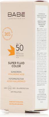 Babe Laboratorios Super Fluid Color Sunscreen Cream Face SPF50 with Color 50ml