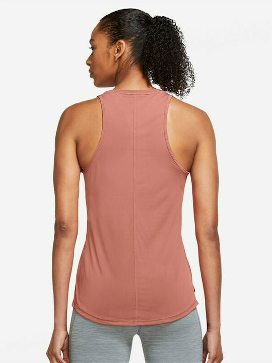 Nike One Damen Sportlich Bluse Ärmellos Maroon