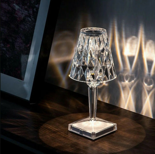 Spot Light Sticlă Lampă de masă LED cu Abajur Transparent și Bază