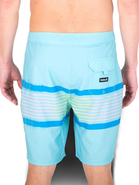 Hurley Men's Swimwear Bermuda Turquoise Striped