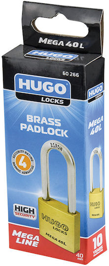 Hugo Locks Mega 40L Bronze Padlock Lengthened with Key 40mm 1pcs