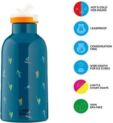 24Bottles Mama Wata Bottle Thermos Stainless Steel BPA Free Surf 470ml 728