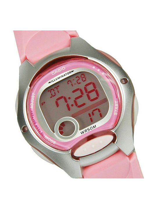 Casio Women's Watch with Pink Rubber Strap