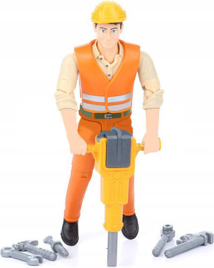 Bruder Miniatur-Spaßspielzeug Männer Arbeiter mit Kompressor für 4+ Jahre 10cm Mehrfachnull