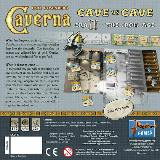 Spiel Erweiterung Caverna Cave vs Cave Era II für 1-2 Spieler 10+ Jahre (EN) Lookout Games