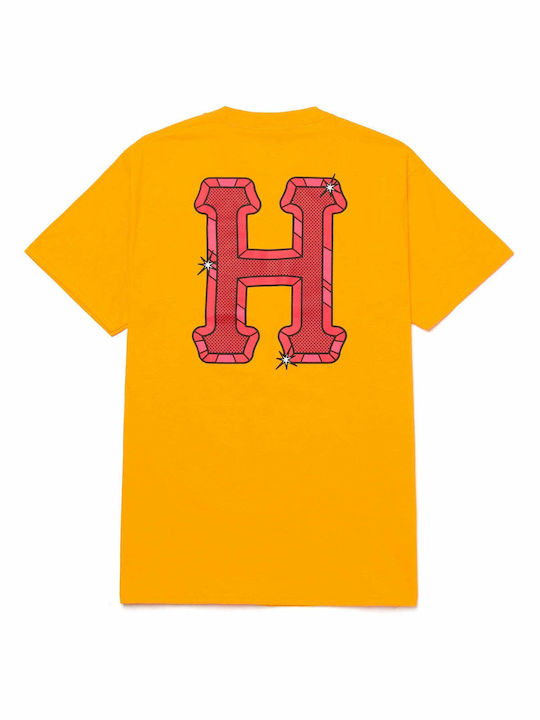 HUF Amazing H Herren T-Shirt Kurzarm Gelb