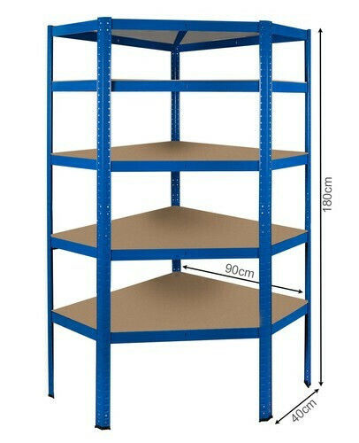 Malatec Γωνιακή Ραφιέρα Dexion Γαλβανιζέ 90x40x180εκ. με 5 Ράφια Συνολικής Αντοχής 875kg