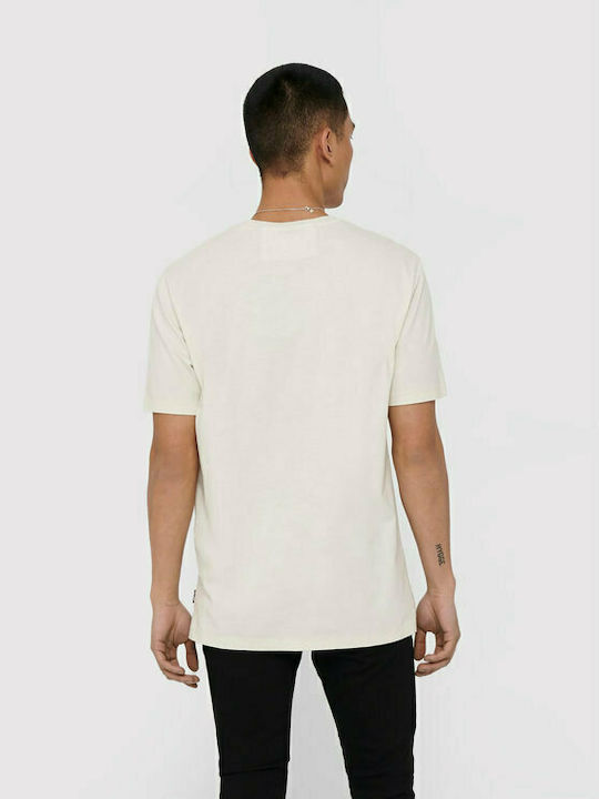 Only & Sons Men's Short Sleeve T-shirt White