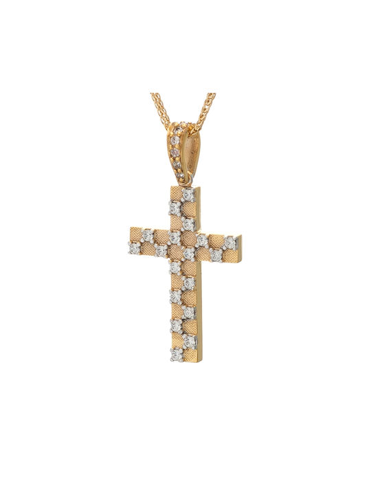 Fa Cad'oro Women's Gold Cross 14K with Chain