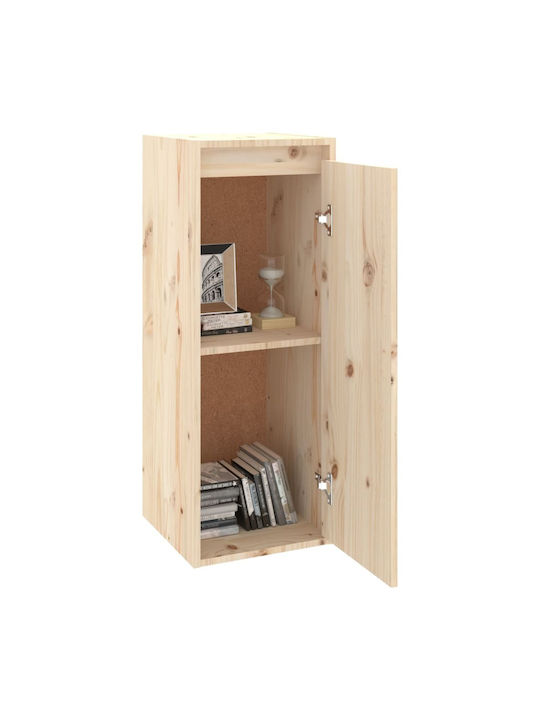 Wand Wohnzimmer Vitrine aus Massivholz Beiges 30x30x80cm