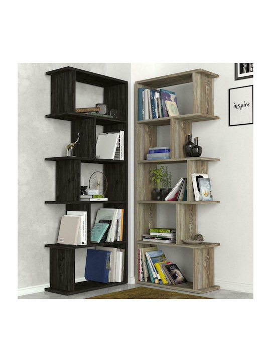 Bookcase Idra Brown 134x26x159cm