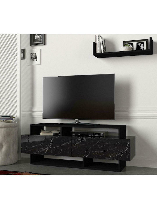 TV-Ständer Sarakino Schwarz M120xP30xH44cm