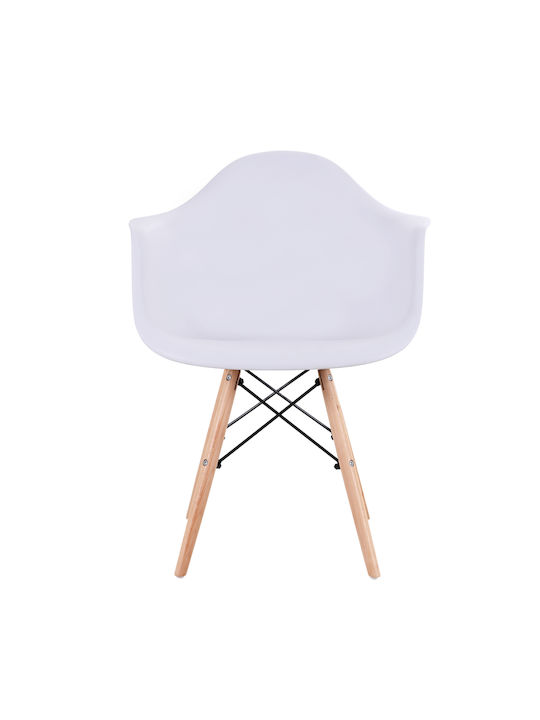 Corylus Dining Room Polypropylene Armchair White 60x60x80cm