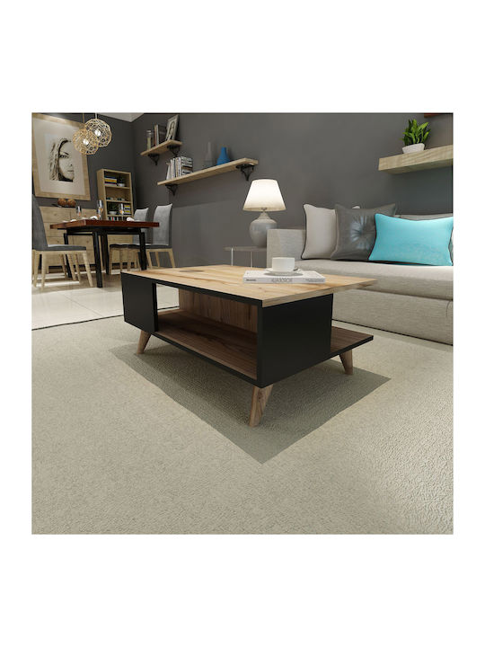 Rectangular Central Coffee Table Lovell Wooden Brown W90xL60xH38.6cm