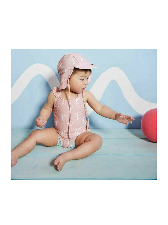 Fresk Kids' Hat Jockey Fabric Sunscreen Pink