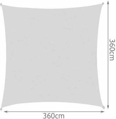 Malatec Square Shade Sail Gray 3.6x3.6m