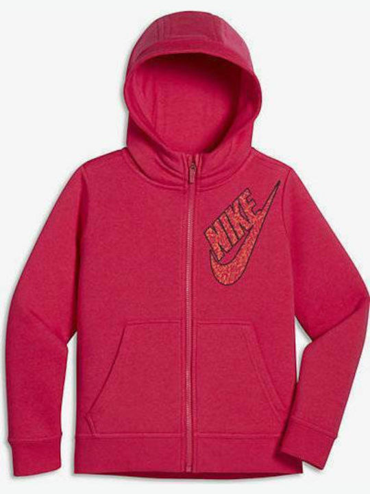 Nike Παιδική Ζακέτα Φούτερ Sportswear Φούξια