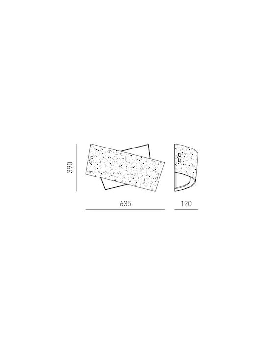 Gea Luce CAMILLA P/M ARG Modernă De sticlă Plafonieră de tavan cu Dulie E27 63.5buc Argint