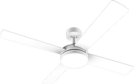 Cecotec EnergySilence Aero 5200 White Line 05989 Ceiling Fan 132cm with Light and Remote Control White