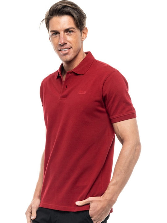 Polo Herrenbluse Kurzarm Burgundisch
