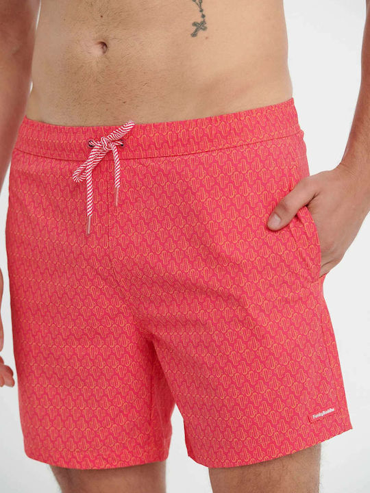 Men's Swimwear Shorts Fuchsia with Patterns