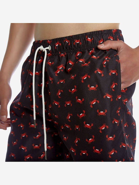 Men's Swimwear Shorts Black with Patterns