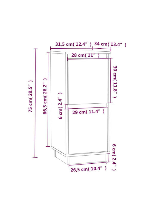 Dulap pardoseală Bej 31.5x34x75cm