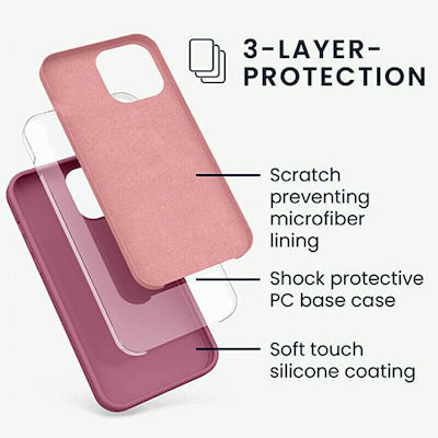 KWmobile Rubberized Silicone Back Cover Bubblegum Pink (iPhone 13 Pro Max)