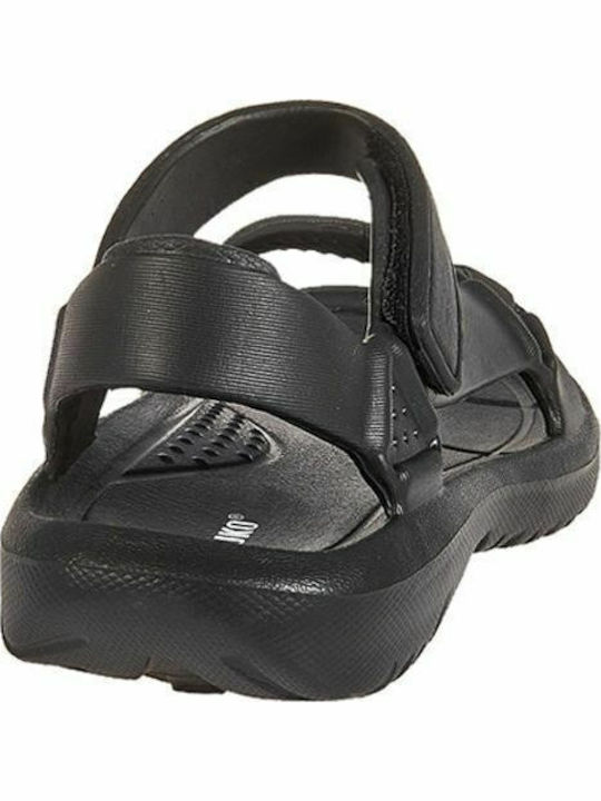 Women's Flat Sandals Sporty in Black Color