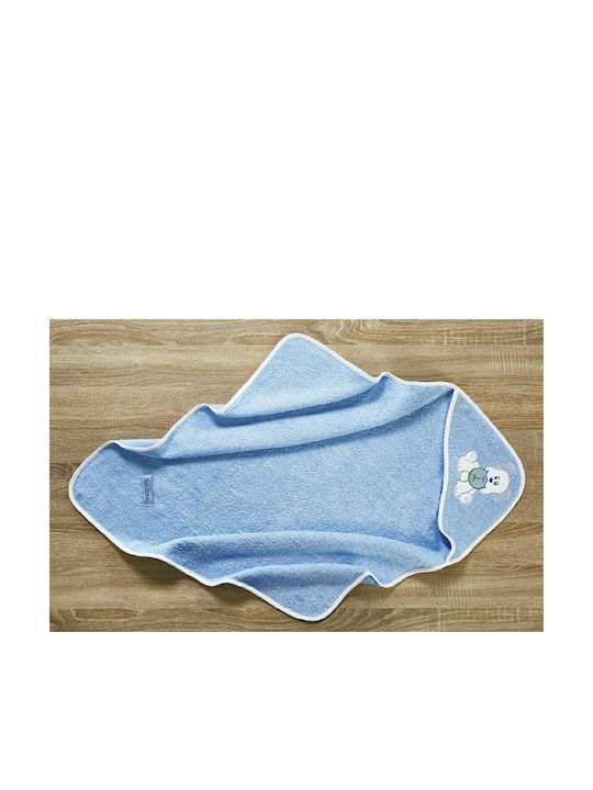 Whitegg Hooded Baby Bath Towel Light Blue