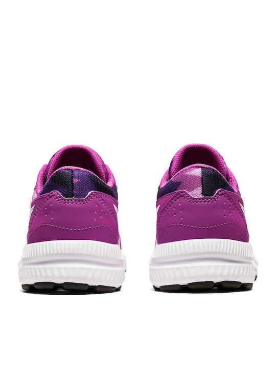 Contend 8 Print Gs Kids Sports Shoes Running with Laces Purple