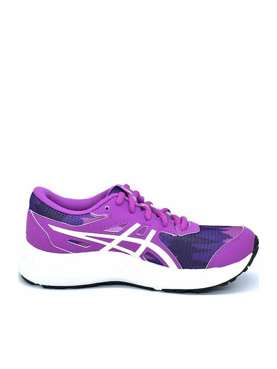 Contend 8 Print Gs Kids Sports Shoes Running with Laces Purple