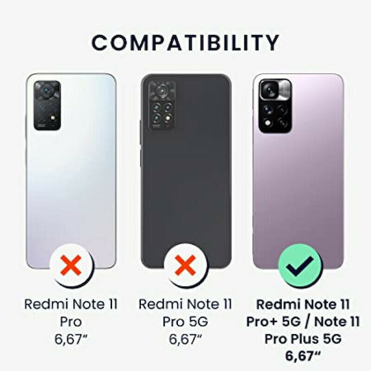 KWmobile Cherry Blossoms Back Cover Silicon cu Curea Blue / Purple / Red / Green (Redmi Note 11 Pro+ 5G)