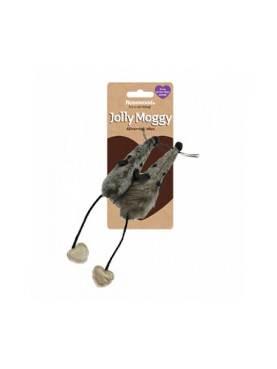 Rosewood Jolly Moggy Silverline Mäuse Katzenspielzeug 2Stücke