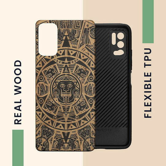 KWmobile Maya Calendar Art Back Cover Ξύλινο Light Brown / Black (Redmi Note 10 5G / Poco M3 Pro)
