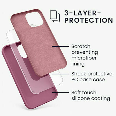 KWmobile Coperta din spate Silicon Deep Rusty Rose (iPhone 13 Pro Max) 55881.167