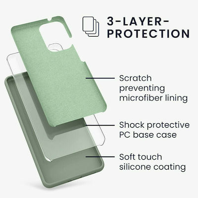 KWmobile Rubberized Silicone Back Cover Gray Green (Galaxy A53)