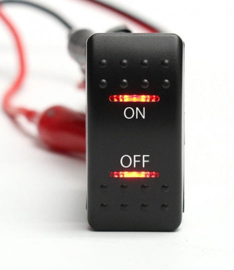 Διακόπτης On/Off Αυτοκινήτου 12V-24V για 5pin Μαύρο