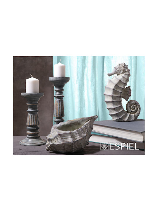 Espiel Set of Decorative Seahorses made of Concrete 22x8.5x31.5cm 2pcs