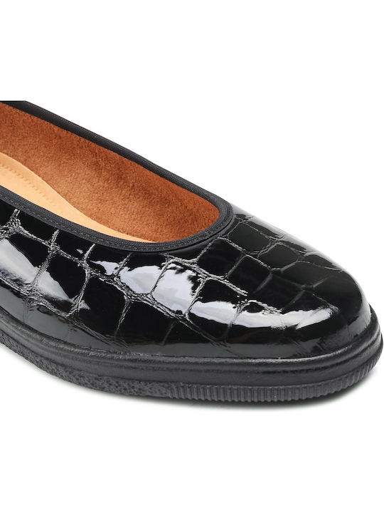 Leather Ballerinas Black