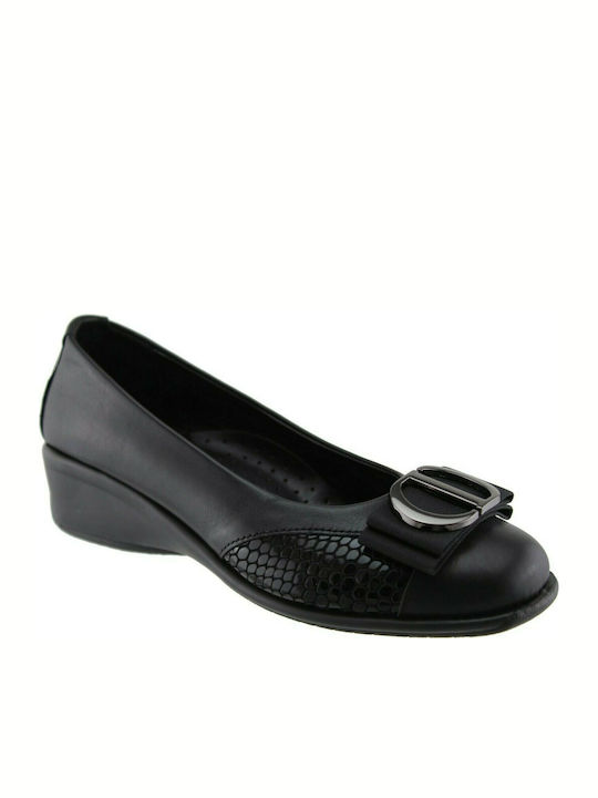 Relax Anatomic Leather Ballerinas Black