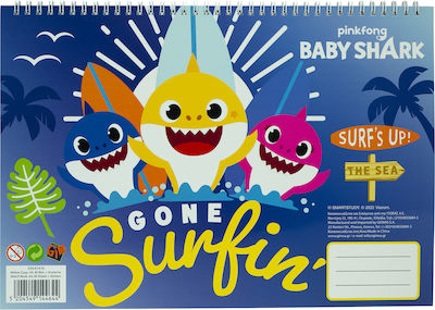 Gim Drawing Pad Baby Shark C4 22.9x32.4cm 40 Sheets