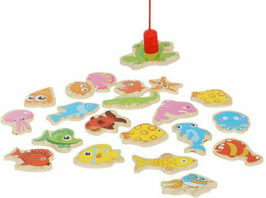 Kruzzel Ξύλινο Παιχνίδι Ψαρέματος Magnet Fishing Game (Διάφορα Σχέδια) 1τμχ