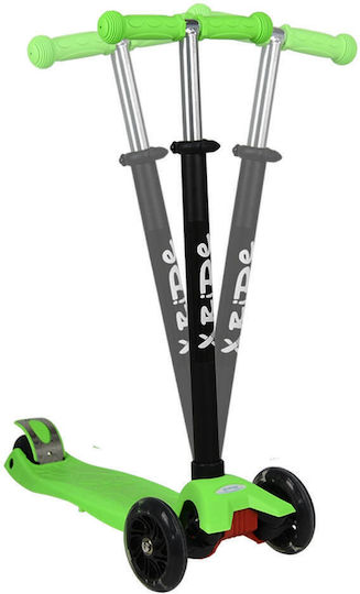 Bebe Stars Scuter Copii Pliabil X-Ride 3 în 1 3 Roți cu Scaun pentru Vârsta 3+ Ani Verde
