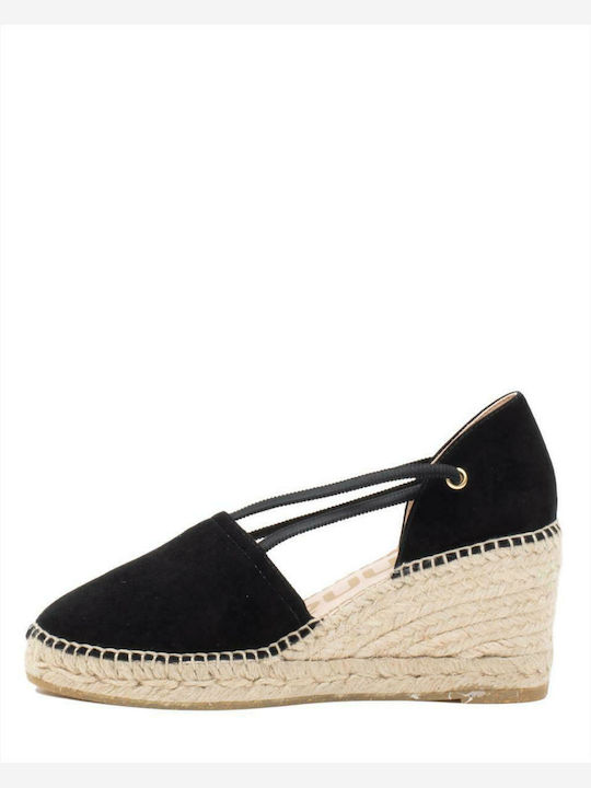 Kanna Women's Suede Platform Espadrilles Black