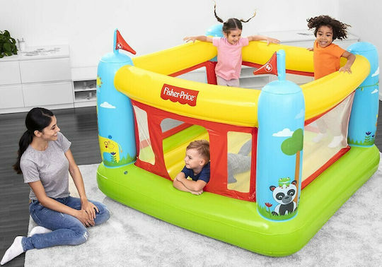 Fisher Price Inflatable Bouncetastic Castle with Trampoline for 3+ Years