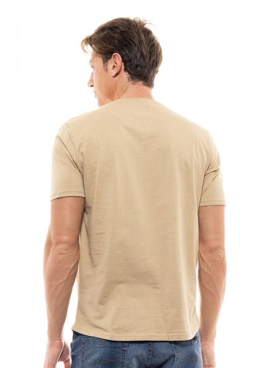 Biston Herren T-Shirt Kurzarm Beige