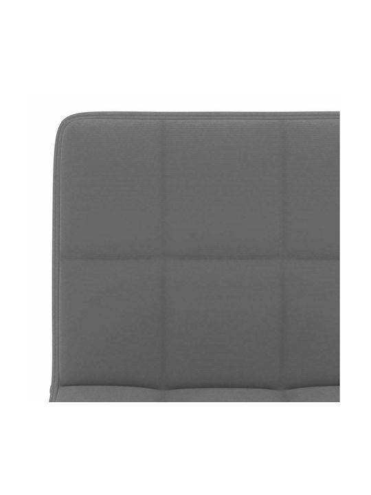 Stool Bar with Back & Adjustable Height Dark Grey 2pcs 40x47x90-111cm