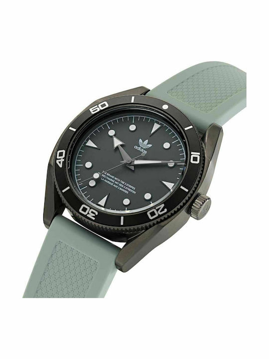 adidas Edition Two Men's Watch 42mm Battery with Green Rubber Strap